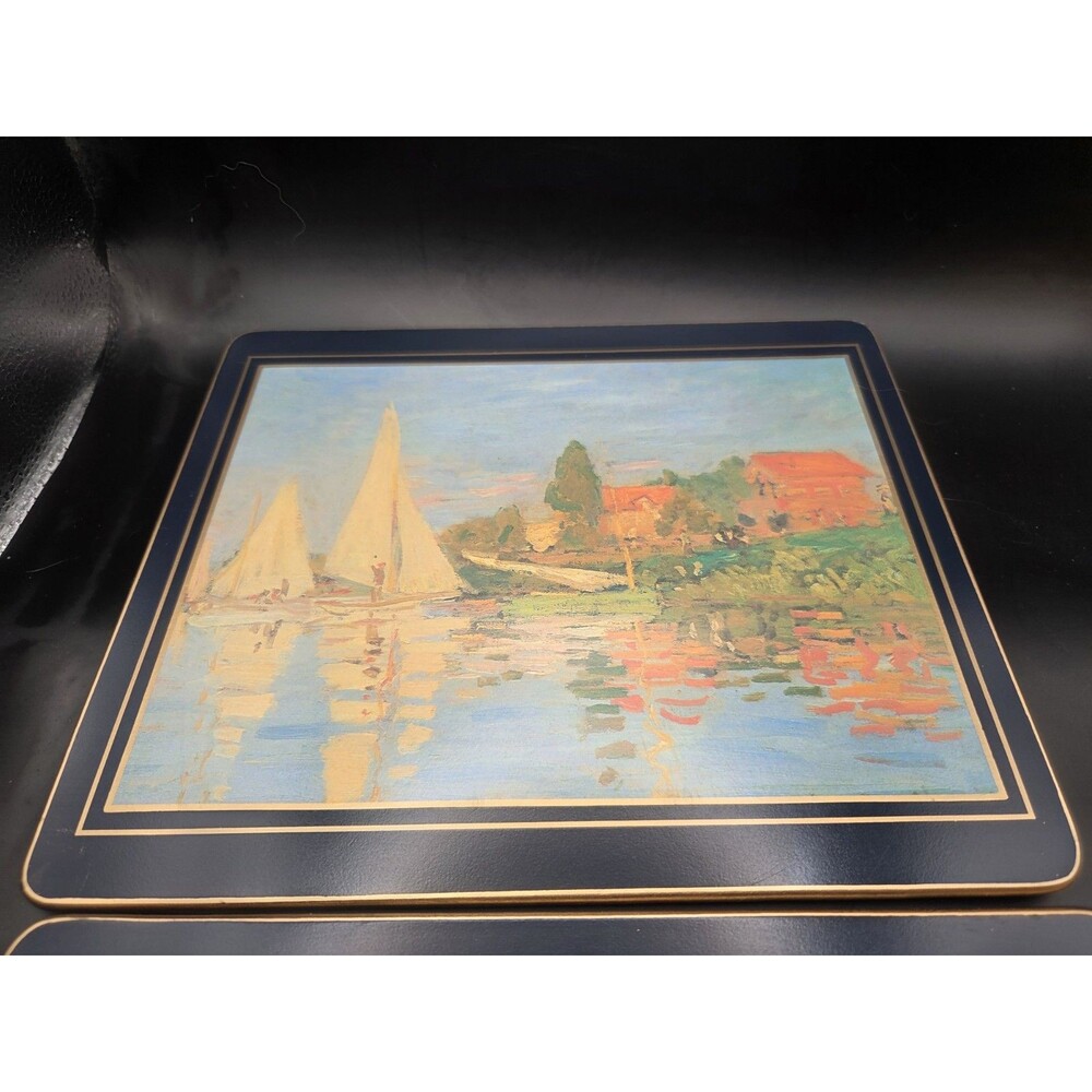 Giverny Claude Monet Impressionist Art Collection Cork Backed Mats Set Of 4